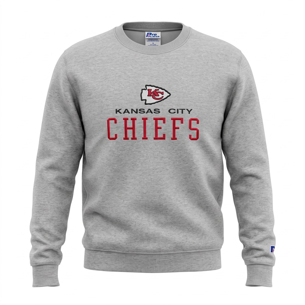 Vintage Pro Player Kansas City Chiefs Sweatshirt Mens M Gray Embroidered USA